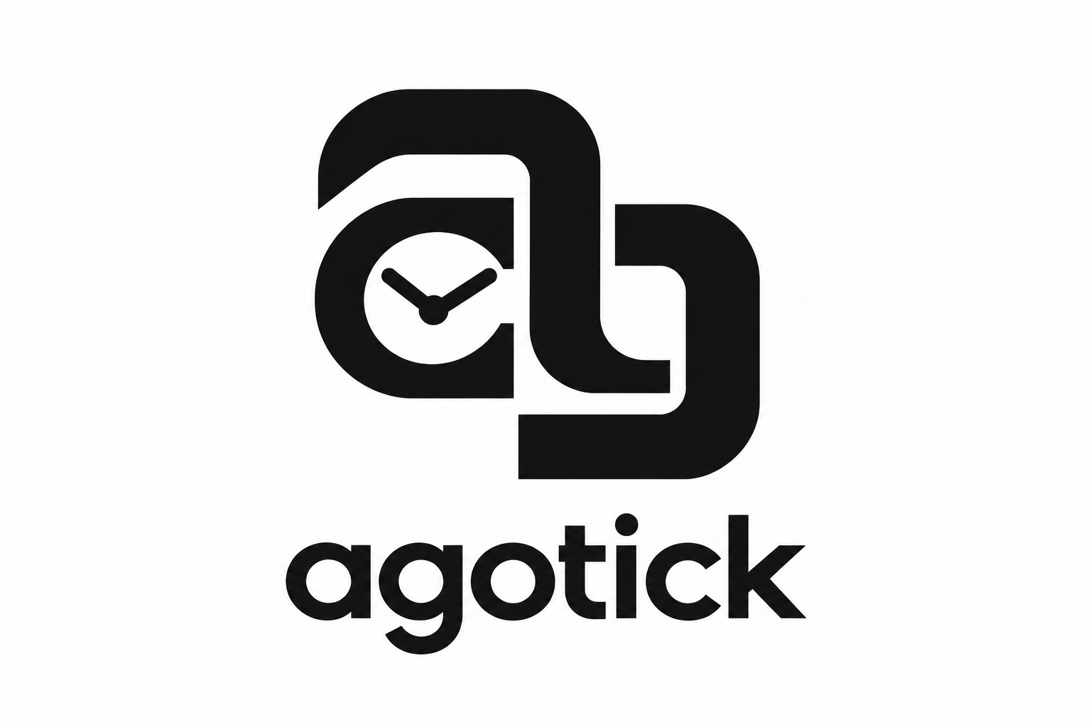 AGOTICK — ag monogram with clock hands