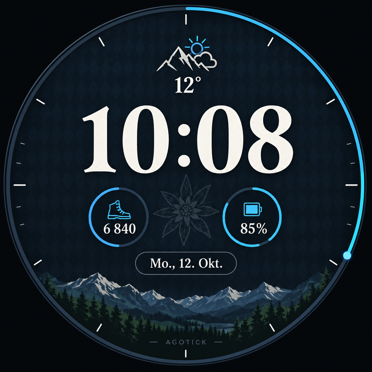 Bavarian Alpine watch-face preview