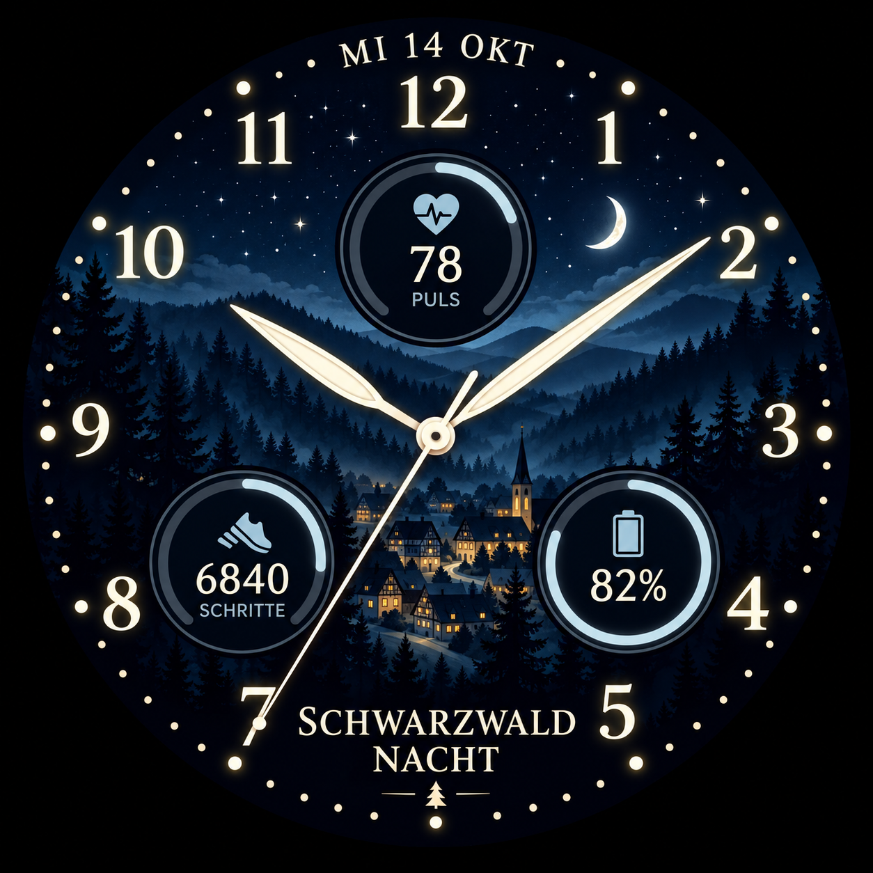 Schwarzwald Nacht watch-face preview